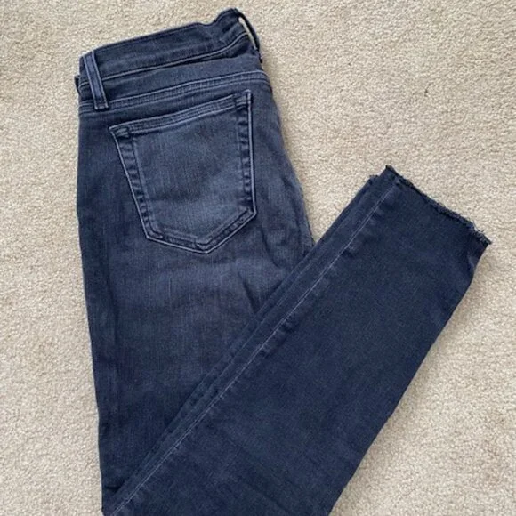 Joe's Jeans Women's 27 Skinny Medium Wash Dark Gray Stretch Denim Pants Low Rise - Picture 1 of 8